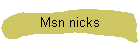 Msn nicks