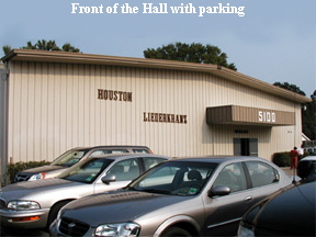 Front of the Hall with parking