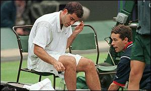 After the match, Pat Cash was the person who adviced Pete on a Chinese acupuncturist, Dr. Yujuan Sun. The rest is history.