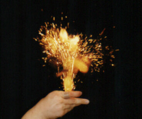 Sun ray sparks added to a flash cotton.