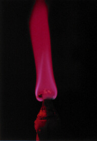 Magenta fire is a sight to see!