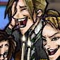 "Just Deserts" Image and original Slytherin fanfic characters copyright of Melissa 'Mel' Miller 2003. Draco, Harry and Hermione are J K Rowling's.