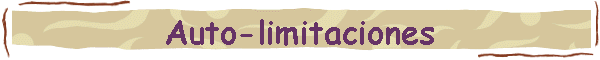 Auto-limitaciones