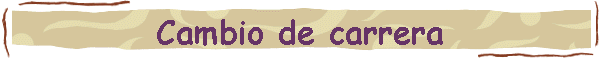 Cambio de carrera