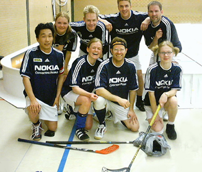 back: Pirita, bert, Kari, Ossi - front: IL Shik, Karin, Erik, Tanja 
