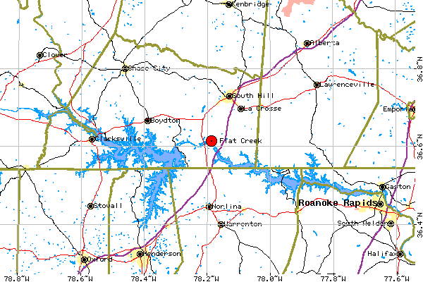 Map - Flat Creek, VA