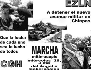 25 agosto, marcha en apoyo al EZLN
