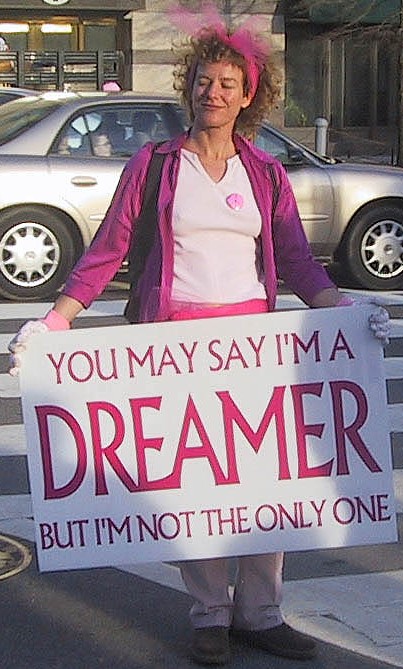One of 30,000 at a February 2003 Code Pink rally - certainly "Not the only one"!!!