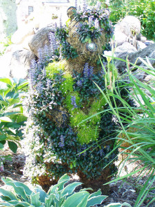 Bear Topiary at waterfall