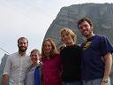 Daniel, Becca, Erika, Mark and me in front of the mountains at Meteora
