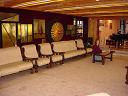 the movie room (you can't see the big screen and surround sound speakers)