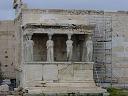 the Erechtheum, one of the structures on top of the Acropolis caryatibs