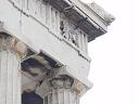 a close up of a portion of the Parthenon's structure