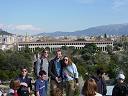 Bolls, Daniel and Erika in front of the museum in the agora