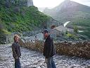 mark and daniel on the rocky pathway of the acrocorinth