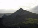 a look across the valley to a mountain in the distance