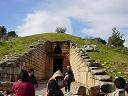 Atrius' tomb, built into the side of a hill