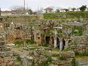 a view of the market of ancient corinth