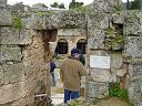 mackey checking out the ruins