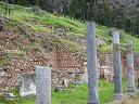 some of the ruins at the temple at Delphi