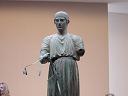 a solid bronze sculpture of a chariot rider found at the site