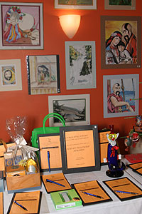 Silent auction items included original art by Ukrainian orphans.