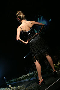 Designed by Betsy Johnson, modeled by Tyrsa