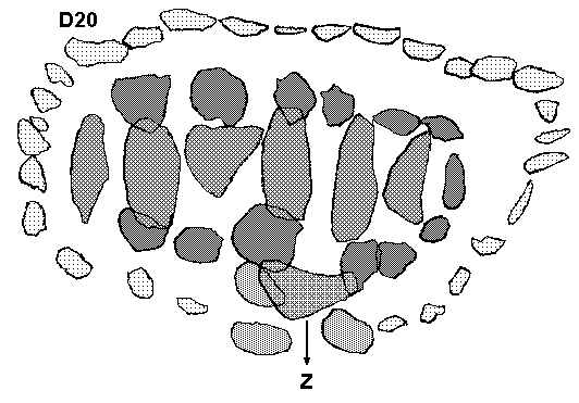 Hunebed D20 bij Drouwen (Steenhopenweg), gemeente Borger / Gro�steingrab D20 bei Drouwen, Gemeinde Borger / All�e couverte D20 chez Drouwen, commune de Borger / Tumba megal�tica D20 cerca de Drouwen, municipio de Borger