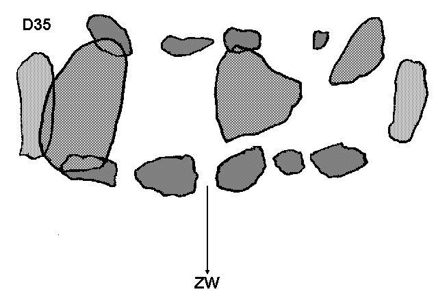 Hunebed D35 bij Valthe (Valtherbos Bw Emmen vak 138), gemeente Odoorn / Gro�steingrab D35 bei Valthe, Gemeinde Odoorn / All�e couverte D35 chez Valthe, commune d'Odoorn / Tumba megal�tica D35 cerca de Valthe, municipio de Odoorn