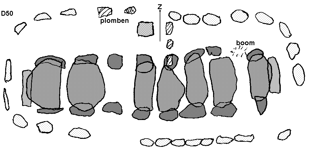 Hunebed D50 bij Noord-Sleen (Middel es), gemeente Sleen / Gro�steingrab D50 bei Noord-Sleen, Gemeinde Sleen / All�e couverte D50 chez Noord-Sleen, commune de Sleen / Tumba megal�tica D50 cerca de Noord-Sleen, municipio de Sleen