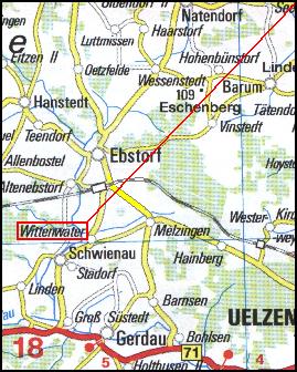 Location of Wittenwater / Lage Wittenwaters / Ligging van Wittenwater / Position de Wittenwater / Posici�n de Wittenwater