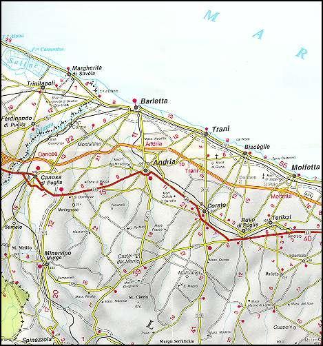 Carte des environs de Besc�glie / Kaart van de omgeving van Besc�glie / Karte der Umgebung von Besc�glie / Mapa de los alrededores de Besc�glie