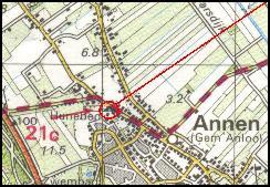 Location of tomb D9 at Annen (Zuidlaarderweg) / Lage des Grabes D9 in Annen / Ligging van het graf D9 in Annen / Position de la tombe D9 � Annen / Posici�n de la tumba D9 a Annen