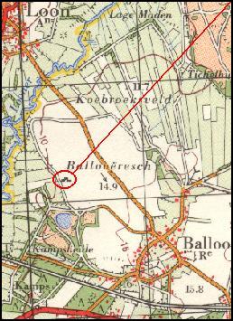 Location of tomb D16 near Balloo / Lage des Grabes D16 bei Balloo / Ligging van het graf D16 bij Balloo / Position de la tombe D16 chez Balloo / Posicin de la tumba D16 cerca de Balloo