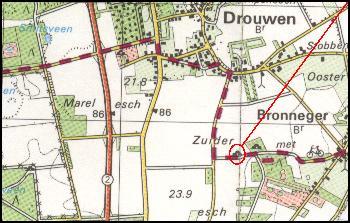 Location of the tombs D21 and D22 near Bronneger / Lage der Gr�ber D21 und D22 bei Bronneger / Ligging van de graven D21 en D22 bij Bronneger / Position des tombes D21 et D22 chez Bronneger / Posici�n de las tumbas D21 y D22 cerca de Bronneger