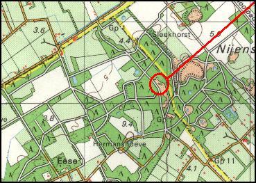 Location of the disappeared tomb O1 near Eese / Lage des verschwundenes Grabes O1 bei Eese / Ligging van het verdwenen hunebed O1 bij Eese / Position de la tombe disparue O1 chez Eese / Posici�n de la tumba desaparecida&nbsp; O1 cerca de Eese