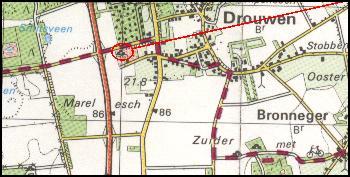 Location of the tombs D19 and D20 near Drouwen / Lage der Gr�ber D19 und D20 bei Drouwen / Ligging van de graven D19 en D20 bij Drouwen / Position des tombes D19 et D20 chez Drouwen / Posici�n de las tumbas D19 y D20 cerca de Drouwen