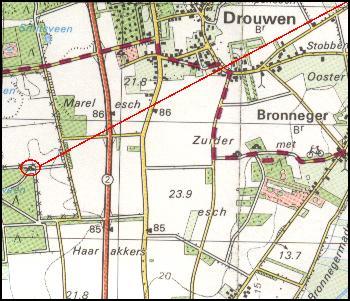 Location of tomb D26 near Drouwen (Drouwenerveld) / Lage des Grabes D26 bei Drouwen / Ligging van het graf D26 bij Drouwen / Position de la tombe D26 chez Drouwen / Posicin de la tumba D26 cerca de Drouwen