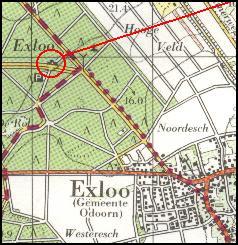 Location of tomb D30 near Exloo (Forestry of Exloo) / Lage des Grabes D30 bei Exloo / Ligging van het graf D30 bij Exloo / Position de la tombe D30 chez Exloo / Posici�n de la tumba D30 cerca de Exloo