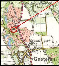 Location of tomb D10 near Gasteren / Lage des Grabes D10 bei Gasteren / Ligging van het graf D10 bij Gasteren / Position de la tombe D10 chez Gasteren / Posici�n de la tumba D10 cerca de Gasteren