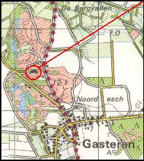 Location of tomb D10 near Gasteren / Lage des Grabes D10 bei Gasteren / Ligging van het graf D10 bij Gasteren / Position de la tombe D10 chez Gasteren / Posicin de la tumba D10 cerca de Gasteren