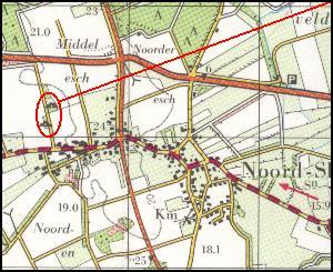 Location of tomb D51 near Noord-Sleen / Lage des Grabes D51 bei Noord-Sleen / Ligging van het graf D51 bij Noord-Sleen / Position de la tombe D51 chez Noord-Sleen / Posici�n de la tumba D51 cerca de Noord-Sleen