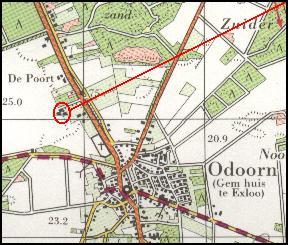 Location of tomb D32 near Odoorn / Lage des Grabes D32 bei Odoorn / Ligging van het graf D32 bij Odoorn / Position de la tombe D32 chez Odoorn / Posici�n de la tumba D32 cerca de Odoorn
