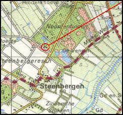 Location of tomb D1 near Steenbergen / Lage des Grabes D1 bei Steenbergen / Position de l'all�e couverte D1 chez Steenbergen / Posici�n de la tumba megal�tica D1 cerca de Steenbergen