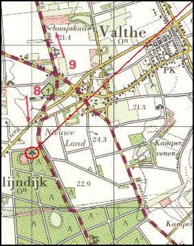 Location of tomb D35 near Valthe / Lage des Grabes D35 bei Valthe / Ligging van het graf D35 bij Valthe / Position de la tombe D35 chez Valthe / Posici�n de la tumba D35 cerca de Valthe