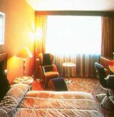 A hotel room