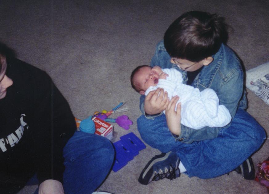 Me and Lowell, who is holding Aidyn.