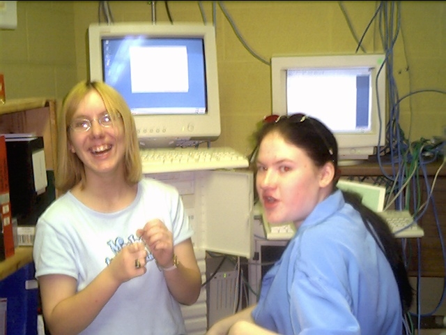 Jamie and me at school.