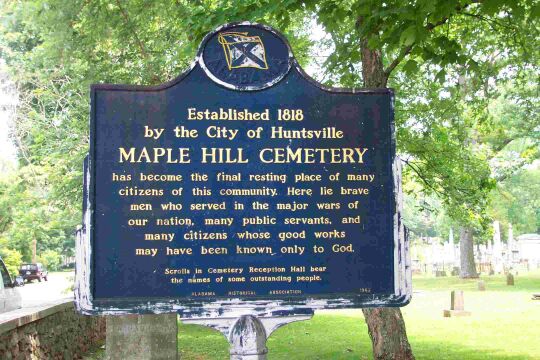 Maple Hill Cemetery Historic Marker