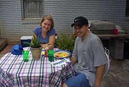 Mike and I at the barbecue before the game